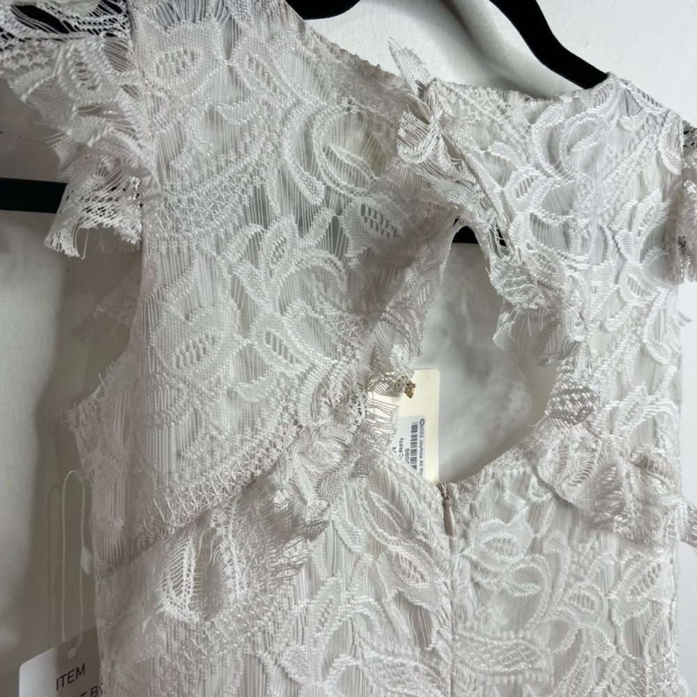 Joyfolie Azalea Lace Tiered Full Length Dress in Cream NWT - Picture 11 of 16